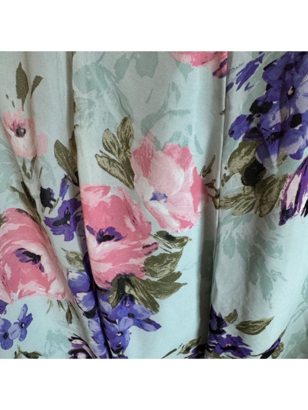 Black Label Evan-Picone Sleeveless Fit & Flare Dress Watercolor-Style Floral 12 - Picture 5 of 13